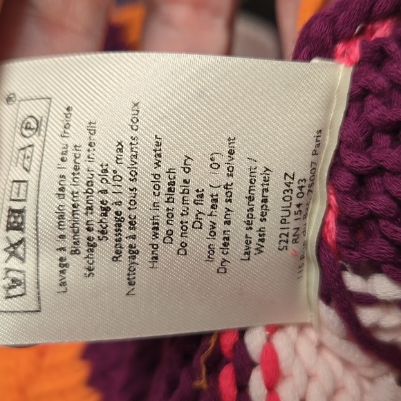 Sezane Chandler Multicolor Statement Sweater, XXL, French Lux, Patchwork - Picture 8 of 8